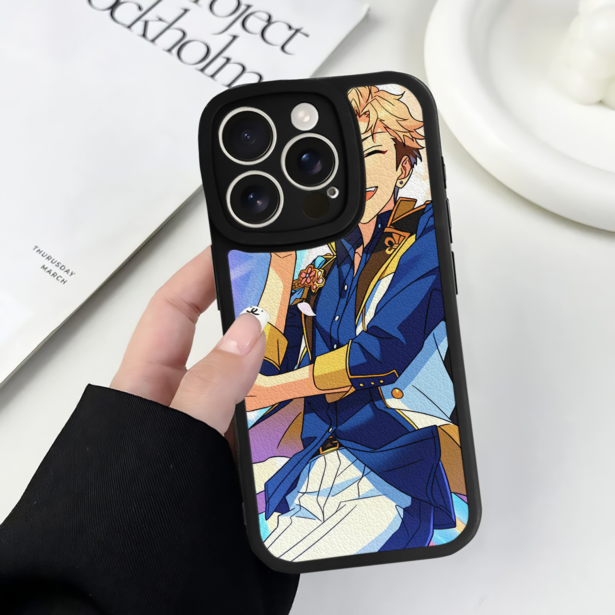 （画像用） あんさんぶるスターズ! Ensemble Stars 【iPhone 16シリーズ対応】シリコンスマホケース（レザー調） 材質：シリコン